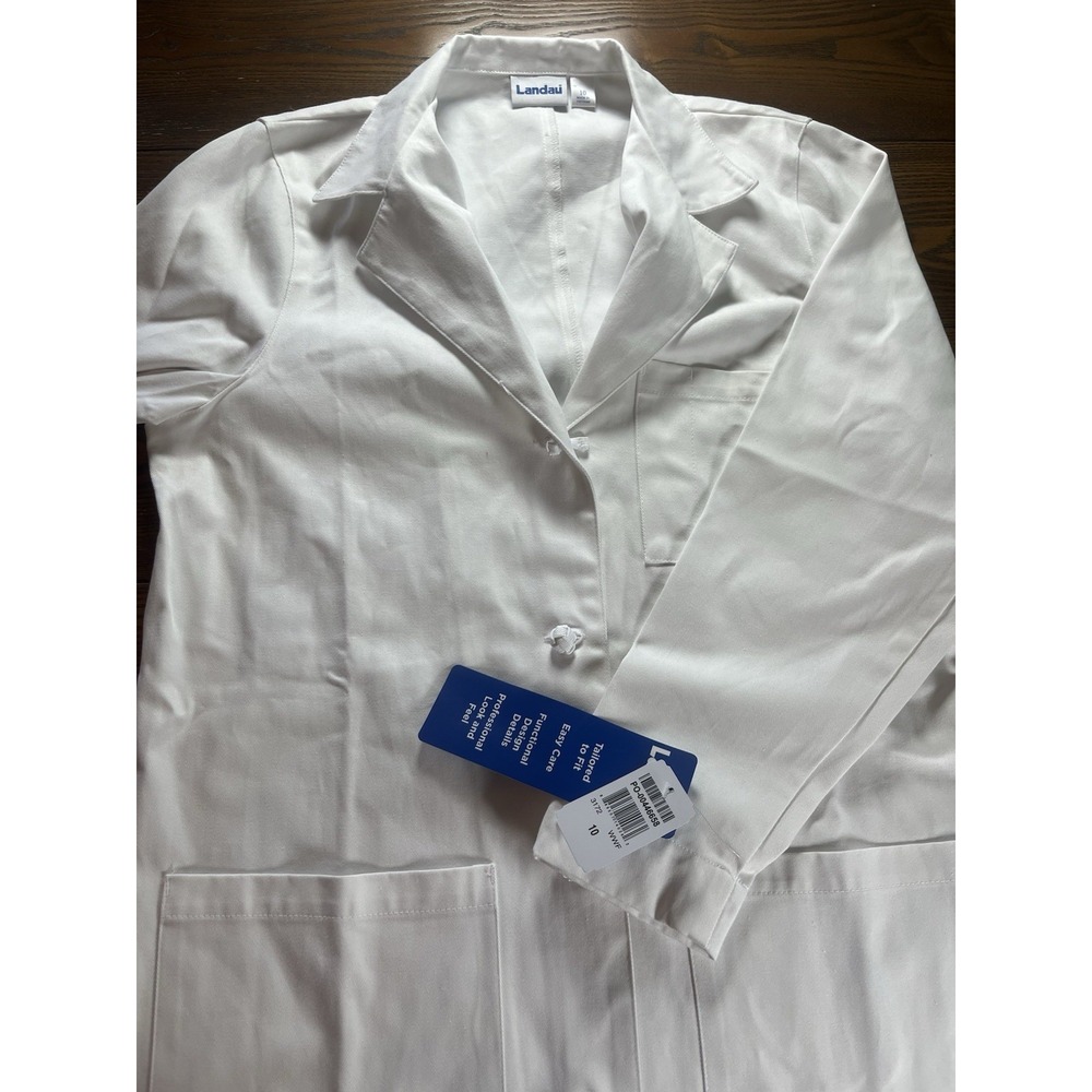 NEW Landau Women 3-Pocket Consultation Jacket Lab Coat 3172 Size 10 (Medium)